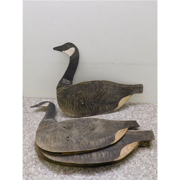 Lot of 10 Vintage Johnsons Fiber Board Folding Goose Decoys Hunting