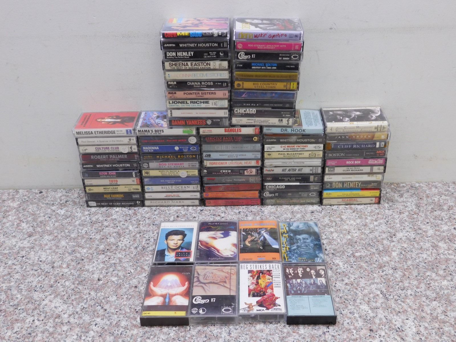 Lot of 78 Pop Rock Assorted Cassette Tapes Mostly 1970s 80s