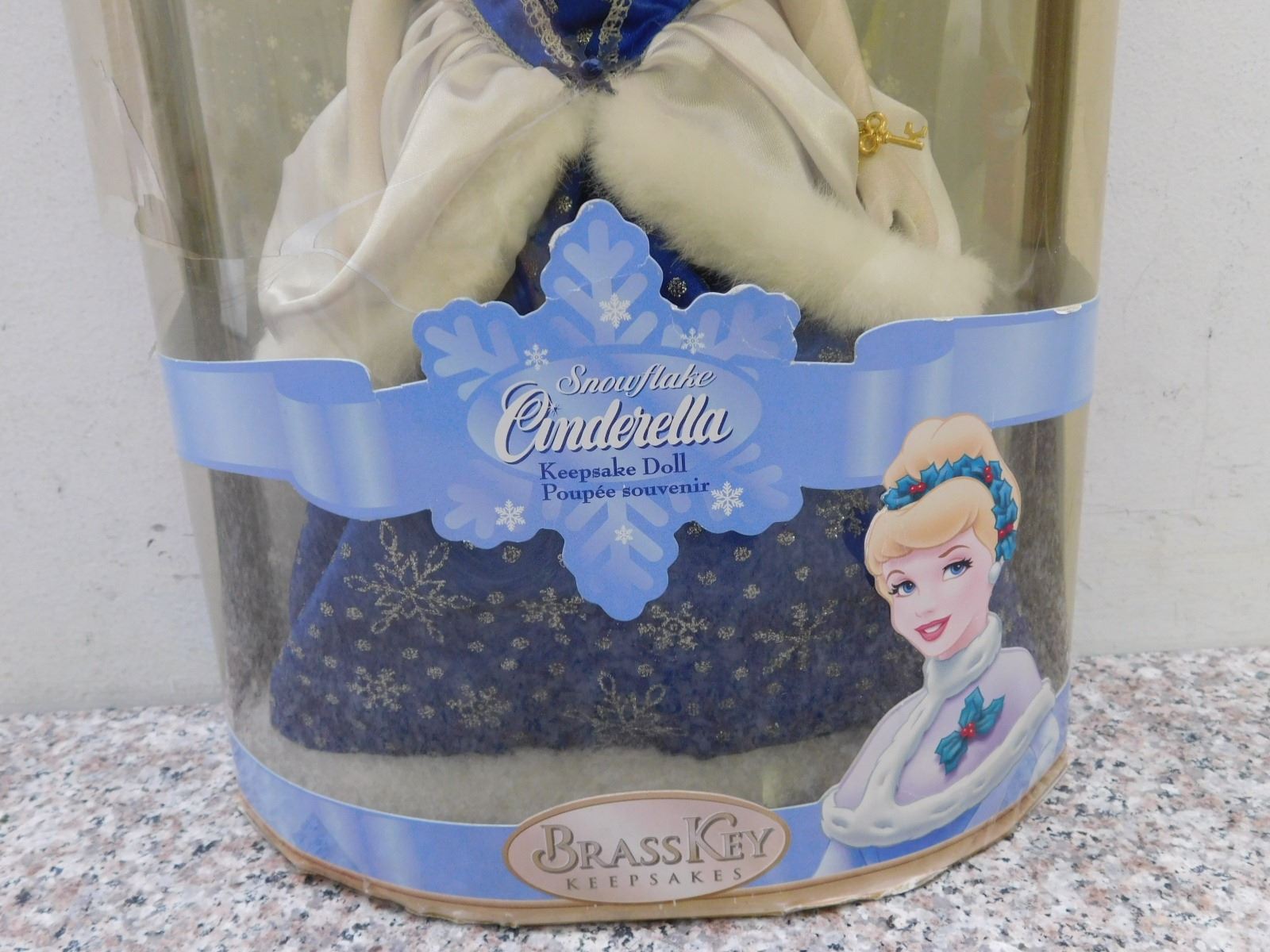 Brass Key Snowflake Cinderella Keepsake Doll Disney Princess Packaged