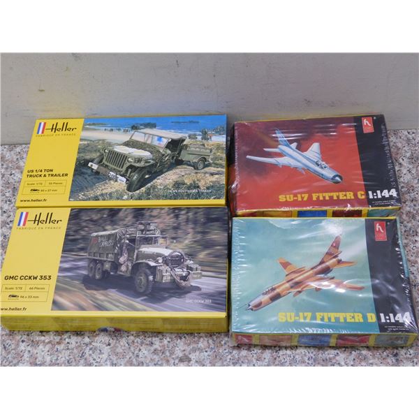 Lot of 4 Model Kits Heller and Hobby Craft GMC CCKW ALL NEW