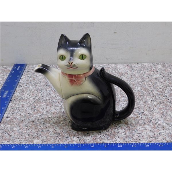 Vintage Western Germany Ceramic Cat Tea Pot 20" Tall