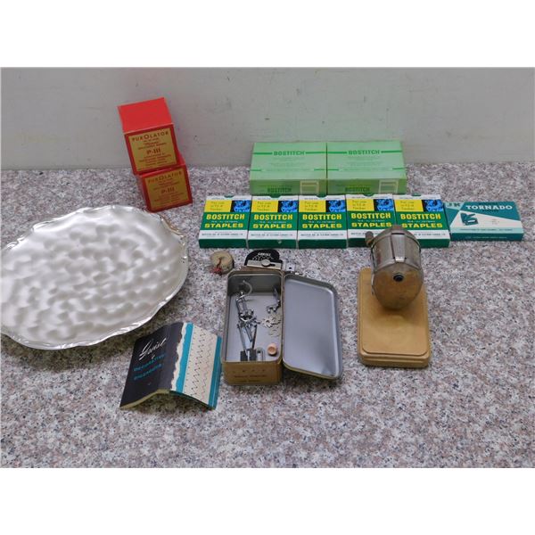 Lot of Vintage Office Supplies, ZigZagger, Staples, Boston Pencil