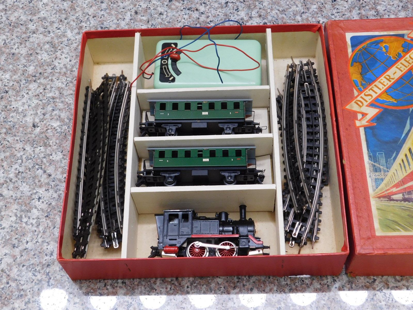 Distler Electric Train Set With Box Made in Germany