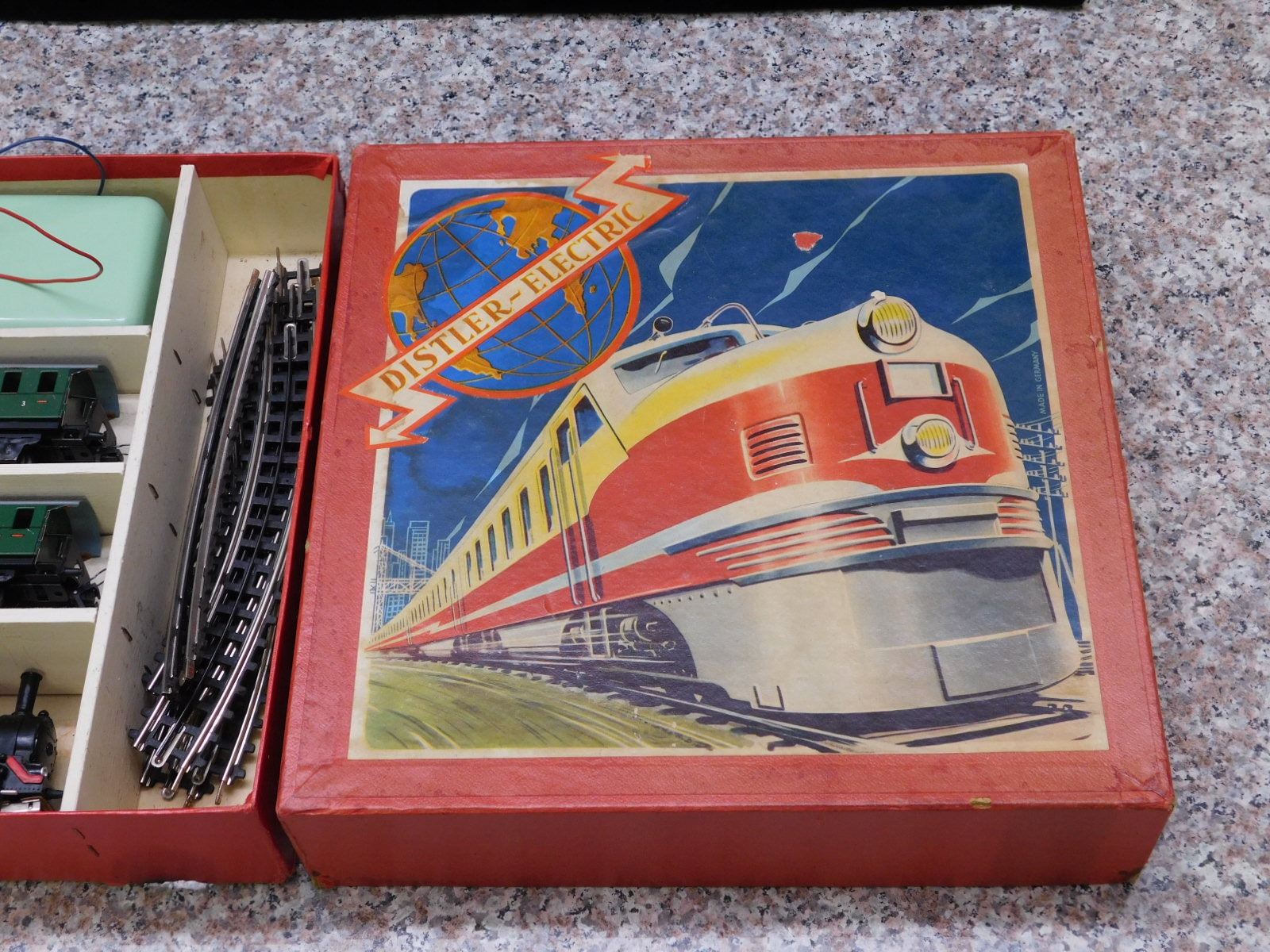 Distler Electric Train Set With Box Made in Germany