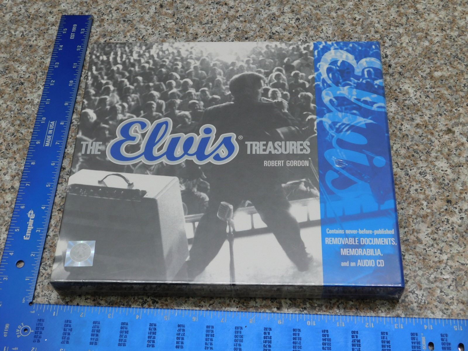 Elvis Treasures Sealed Book, CD, 2002 Gift Bundle Collectors Edition