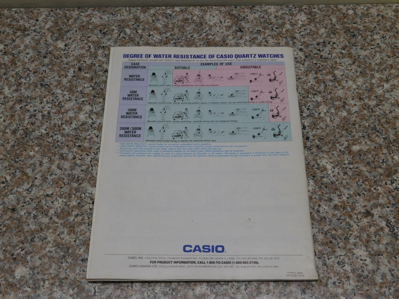 Casio Wrist Technology 1994 Magazine Book Catalogue