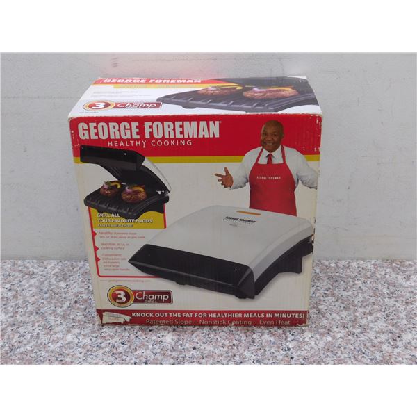 Foreman Healthy Cooking 3 Champ Grill Boxed