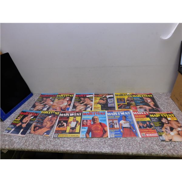 Lot of 13 Vintage Wrestling Magazines 1980s 8287 "Wrestling's Main Event"