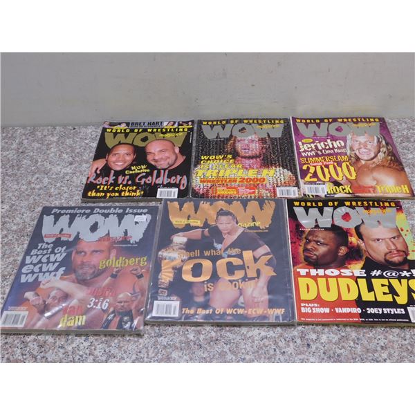Lot of Vintage Wrestling Magazines "WOW World of Wrestling 19992001