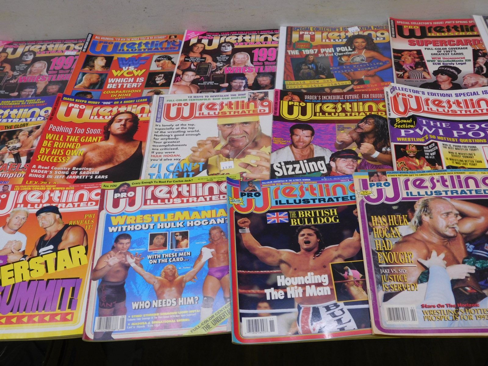 Lot of 20 Vintage Wrestling Magazines "Pro Wrestling Illustrated" 1990s