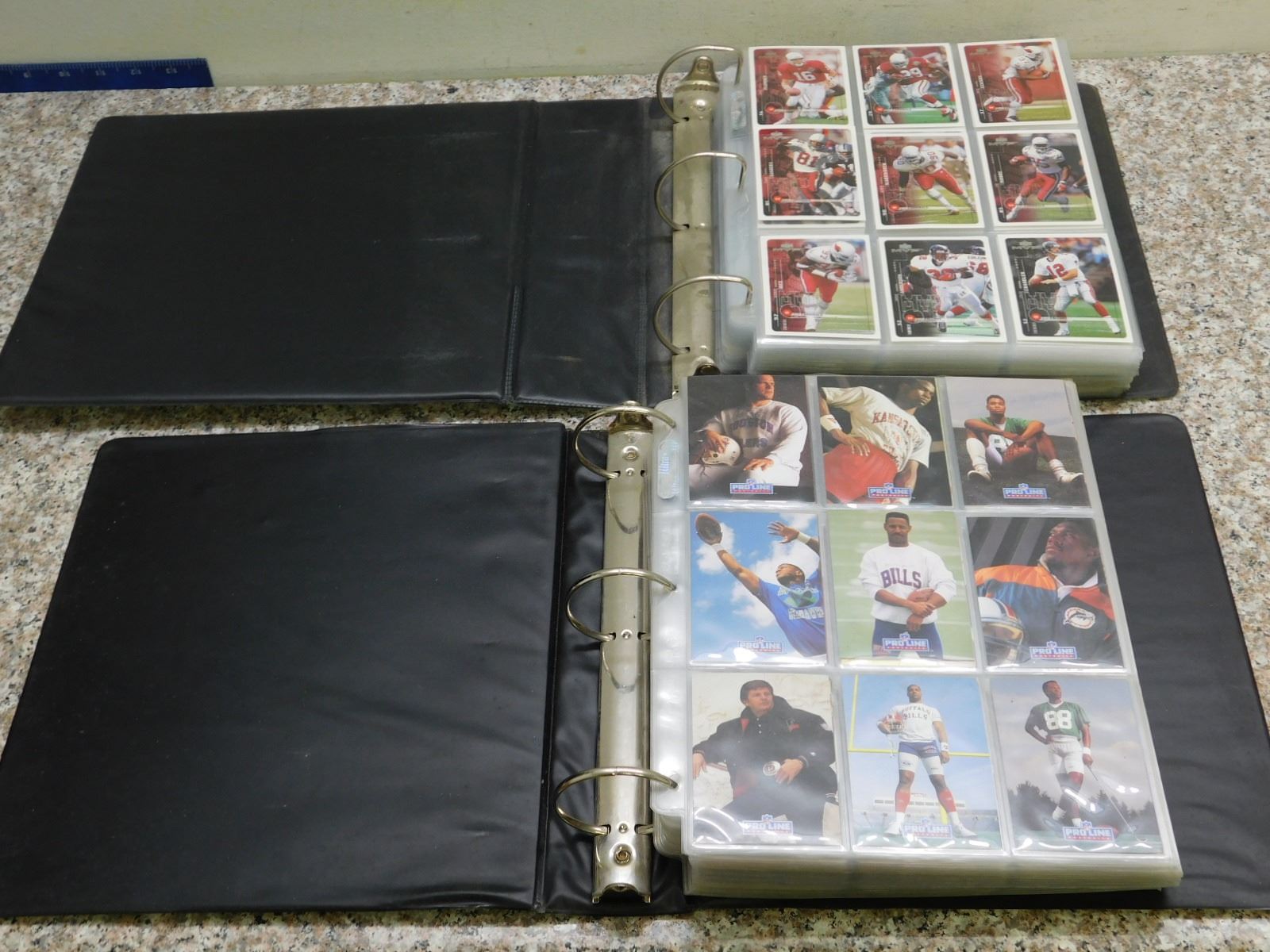 Lot of 2 Binders Full of Random Football Cards
