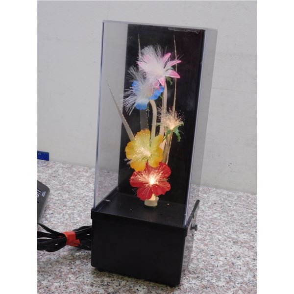 Vintage Fiber Optic Flower Lamp / Music Box