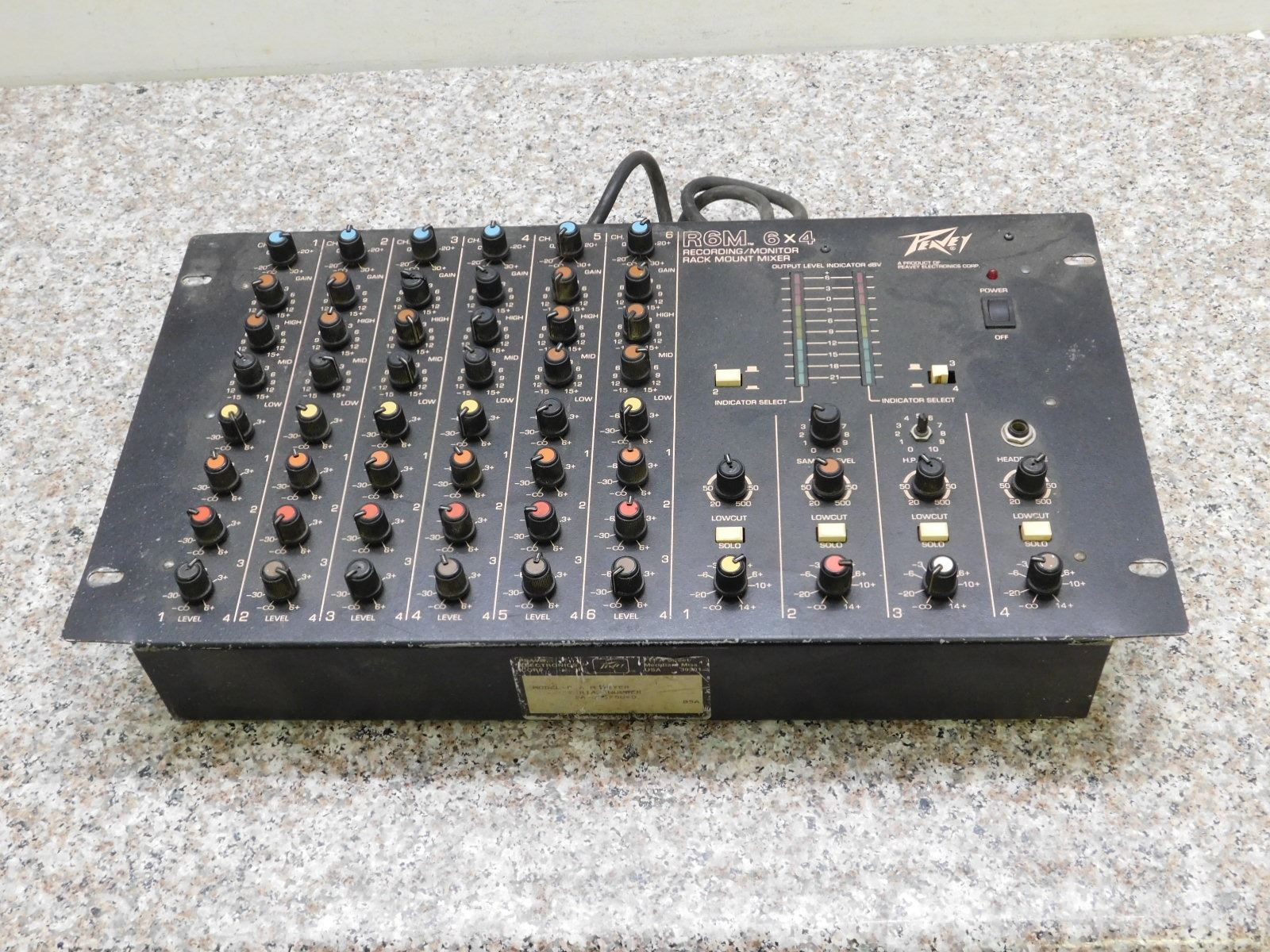 PeaVey R6M 6X4 Recording Monitor Rack Mount Mixer