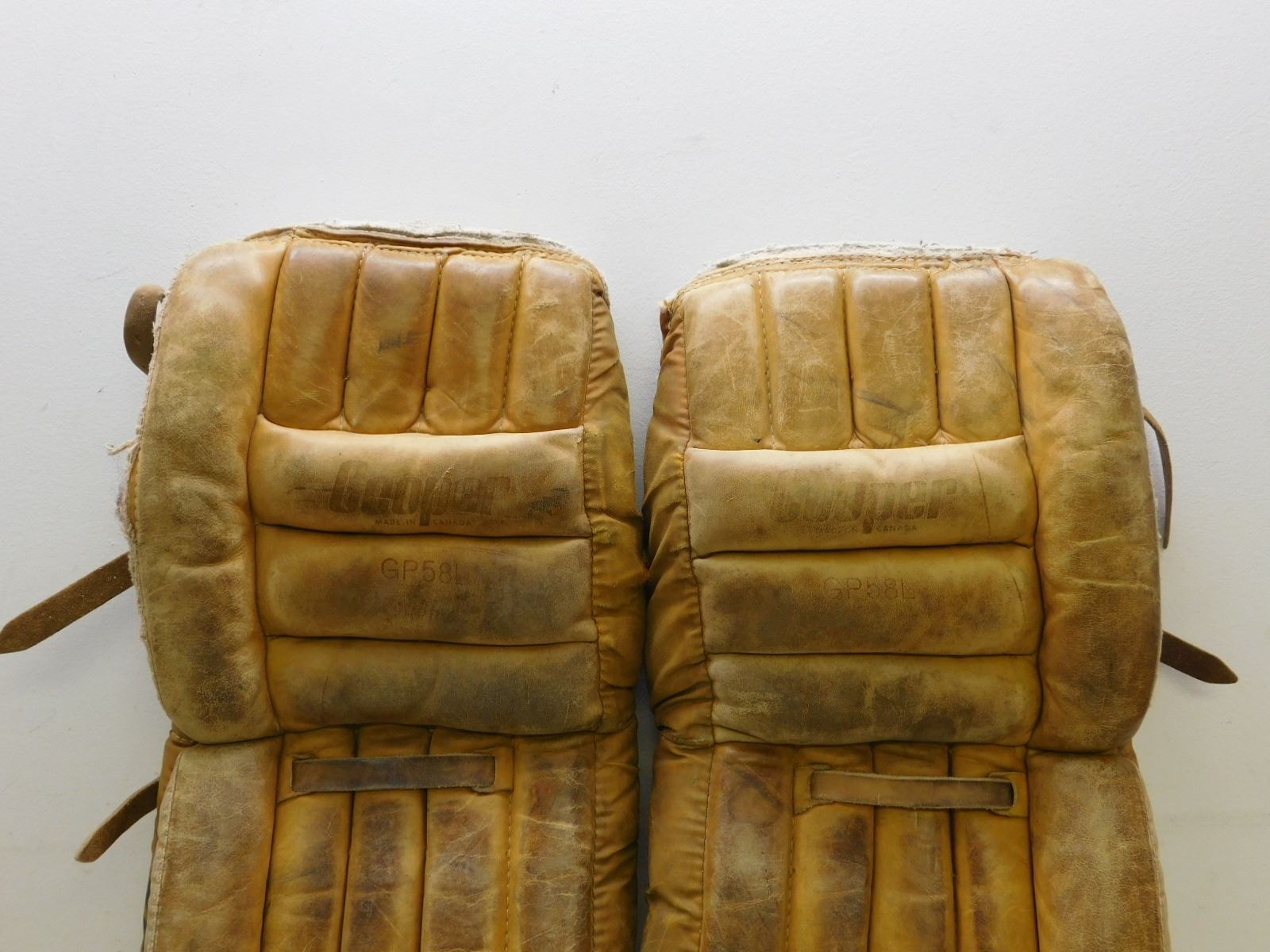 Vintage Cooper GP58L Leather Goalie Pads Made in Canada