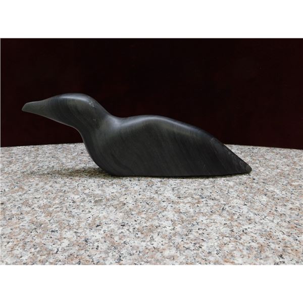 Inuit Loon Inuk Markings Sanikiluaq Nunavut Soapstone Carving