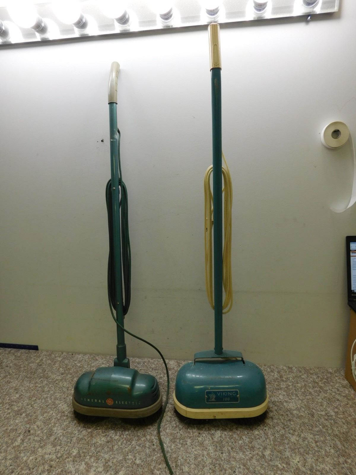 Lot of 2 Vintage Floor Polishers Viking Model D86 and General Electric