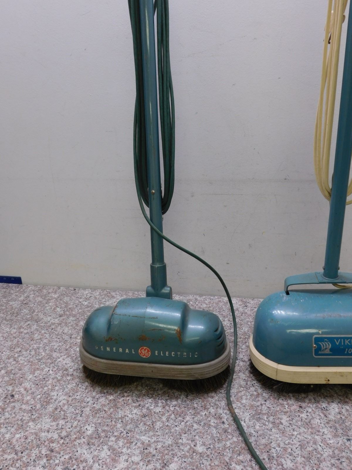 Lot of 2 Vintage Floor Polishers Viking Model D86 and General Electric