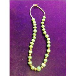 Estate Jade and Silver Necklace