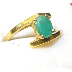 10k YG Emerald Ring