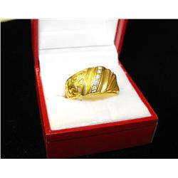 18k YG Man's Pinky Ring