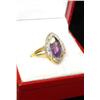Image 1 : Marquise Cut Amethyst Ring w/ Diamonds