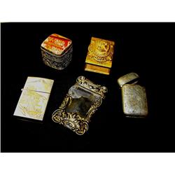 Assorted Pill, Match, Lighter Case Lot