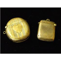 (2) Sterling English Vesta Cases