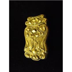 Fancy Art Nouveau Sterling Match Safe
