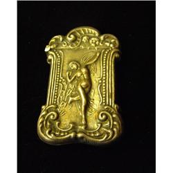 Nude Art Nouveau Sterling Winged Fairy Match Case
