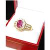Image 2 : 3k Appraisal Ruby and Diamond Ring