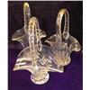 Image 1 : Estate Lot of 3 Glass Miniature Baskets