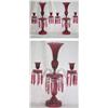Fine Elegant Cranberry Glass Lusters