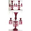 Image 2 : Fine Elegant Cranberry Glass Lusters