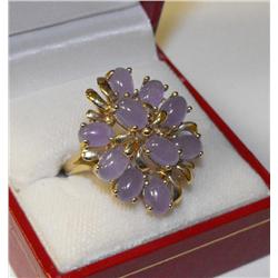 14k Purple Jade Estate Ring