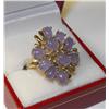 14k Purple Jade Estate Ring