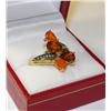 Orange Citrine Gemstone Ring 14K YG