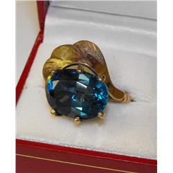 Fancy Blue Topaz Ring
