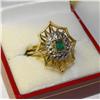 Image 1 : Emerald Shield Style Ring
