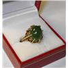 Image 1 : 10k YG Ring set with Jade Stone