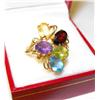 Image 1 : Multi Gemstone Cocktail Ring