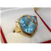 Designer Blue Topaz Estate Ring