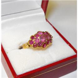 Multi Stone Pink Topaz Estate Ring