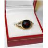 Image 1 : 10k  Garnet and Topaz Estate Ring
