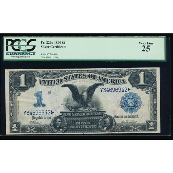 1899 $1 Black Eagle Silver Certificate PCGS 25 1899 $1 Black Eagle Silver Certificate PCGS 25