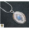 Image 1 : NEW .925 STERLING SILVER OVAL ROUND PHOTO PENDANT