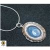 NEW .925 STERLING SILVER OVAL ROUND PHOTO PENDANT