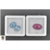 Image 1 : #587-NATURAL BLUE OPAL 4.20CT,HEATD RUBY 8.05CT