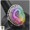 Image 1 : #394-NATURAL RAINBOW SOLAR QUARTZ RING SIZE 7