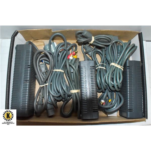 XBOX 360 SLIM AV AND POWER CORDS 3 SETS