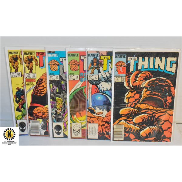 MARVEL COMICS THE THING #6, #7, #11, #15, #24,